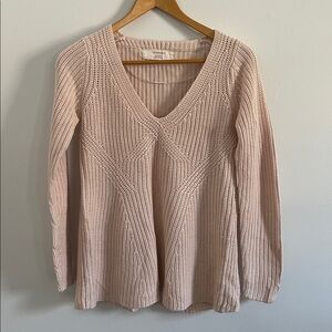 Zara Soft Pink V-Neck Sweater